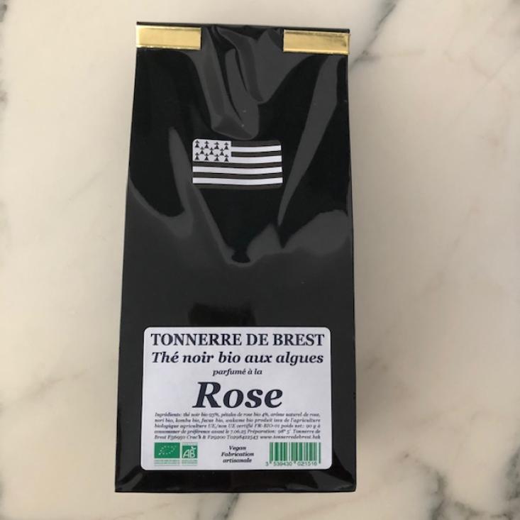 Black organic tea with rose and seaweed 90 g