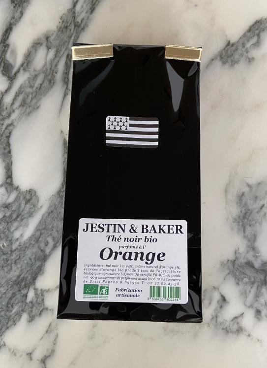 Thé noir bio Jestin & Baker parfumé à l'Orange 90 g