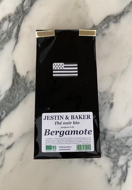 Thé noir bio Jestin & Baker parfumé à la Bergamote 80 g