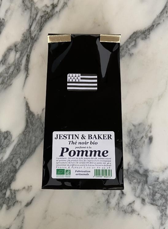 Thé noir bio Jestin & Baker parfumé à la Pomme 80 g