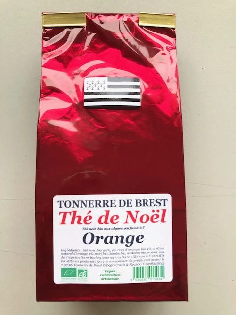 Thé de Noël - Thé noir bio aux algues parfumé à l'orange 90 g